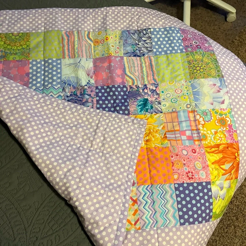 Hand Crafted Multicolor Patchwork Quilt